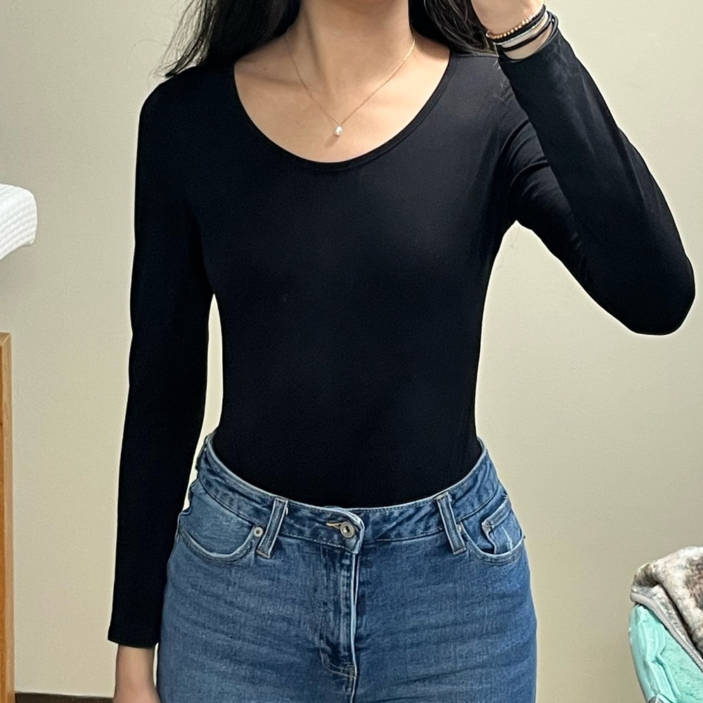 Black Long Sleeve Bodysuit